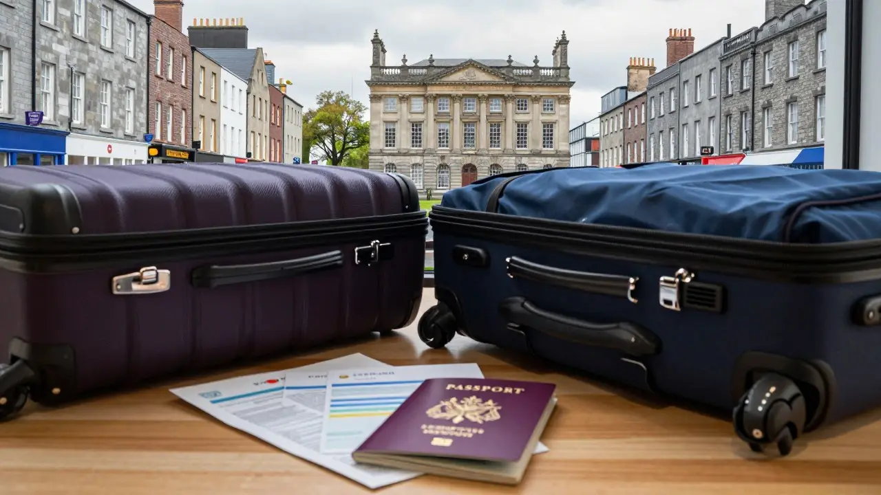 Sinh viên phân tích báo cáo tài chính trên máy tính xách tay trong thư viện đại học ở Ireland