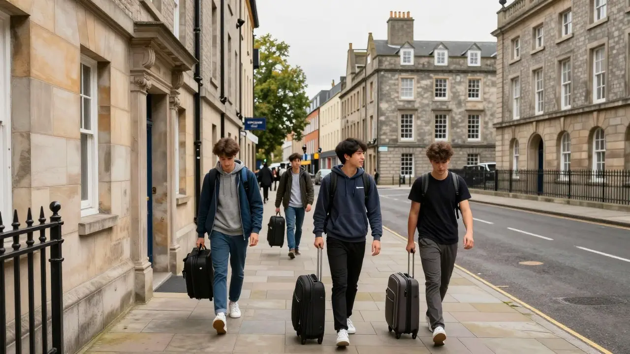 Lớp học tiếng Anh cho học viên quốc tế tại một trung tâm ngôn ngữ ở Ireland